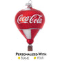 Coca-Cola® Glass Hot Air Balloon Ornament