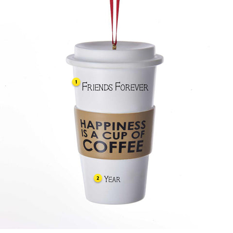 Personalized Coffee Cup Ornament