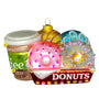 Personalized Front View Coffee & Donuts Ornament 