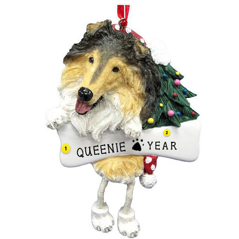 Collie Dog Ornament for Christmas Tree