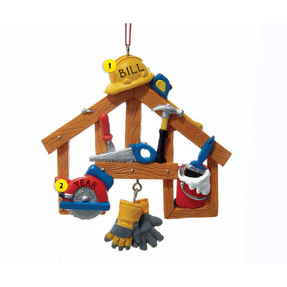 Construction Tools Ornament for Christmas Tree