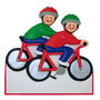 Couple Bike Riding Ornament can be personalized