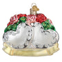 This Beautiful Double heart shaped ornament Couples 1st Christmas ornament Back of ornament
