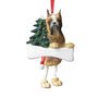 Cropped Boxer Dog Ornament for Christmas Tree