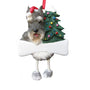Cropped Schnauzer Dog Ornament for Christmas Tree