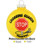 Crossing Guard Glass Bulb Ornament