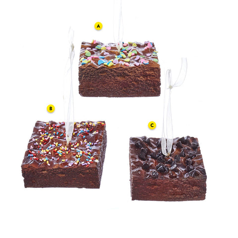 Brownies with Sprinkles 3 Assorted Ornament - Please Select One