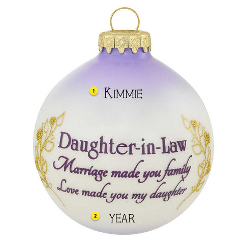 Daughter-In-Law Glass Bulb Ornament