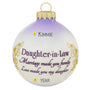 Daughter-In-Law Glass Bulb Ornament