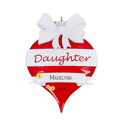 Daughter Bulb Ornament Personalized