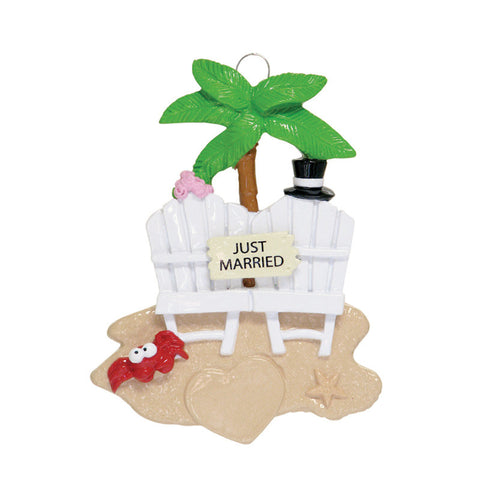 Destination Wedding Ornament for Christmas Tree