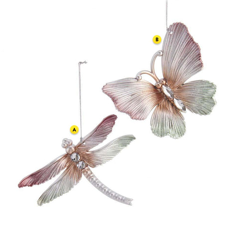 Tricolor Butterfly or Dragonfly Ornament