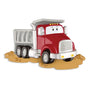 Dump Truck with Face Ornament - Red for Christmas Tree