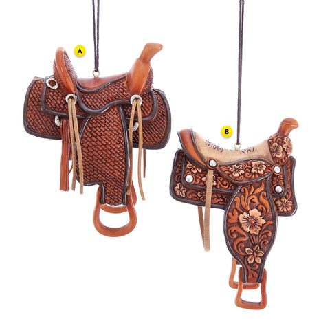 Western Saddle 2 Assorted Ornament For Christmas Tree
