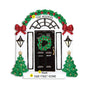 Elegant Black Christmas Door Christmas Ornament