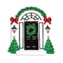 Elegant Black Christmas Door Ornament for Christmas Tree
