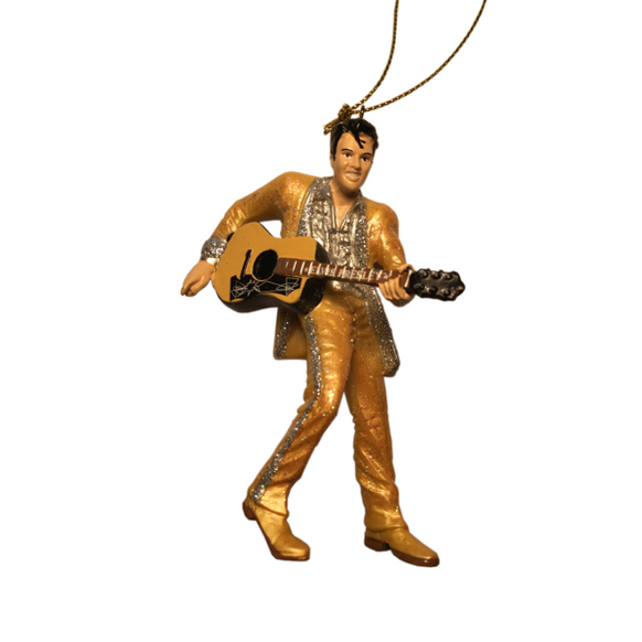 Elvis Gold Suit with Guitar Ornament