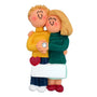 Engaged Couple Ornament - White Male, Blond Hair and White Female, Blond Hair for Christmas Tree