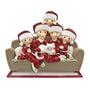 Family of 5 with cat Christmas Ornament