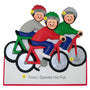 Family of 3 Bike Riding Ornament can be personalized