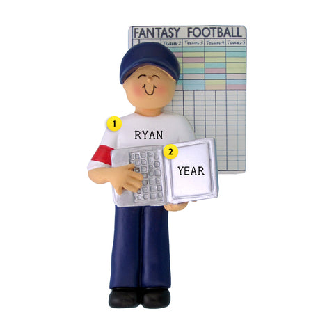 Personalized Fantasy Football Ornament
