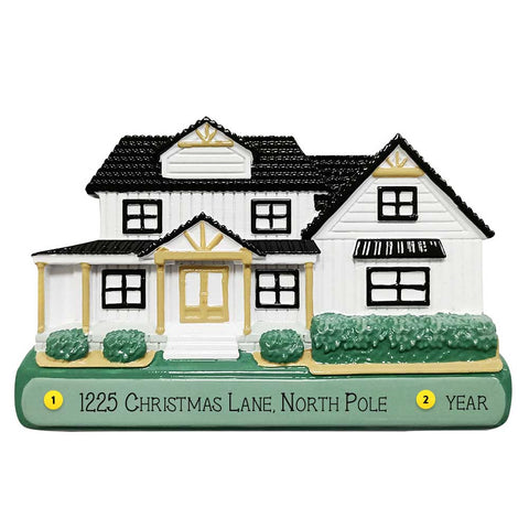 Black and White Farmhouse Christmas Ornament