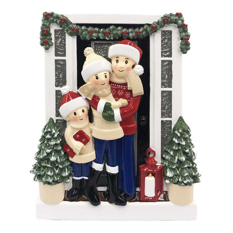 Farmhouse Family of 3 Christmas Ornament