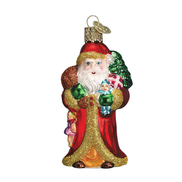 Father Christmas with Gifts Ornament for Christmas Tree
