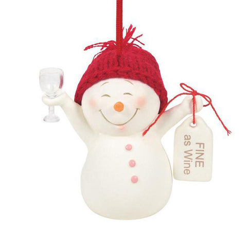 Snowpinion: Fine as Wine Christmas Tree Ornament