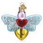 Firefly Glass Ornament with Heart