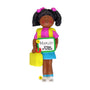 1st Day of School Ornament - Black Female for Christmas Tree