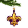 Purple Fleur-de-Lis Glass Ornament