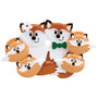 Personalized Fox Family of 6 Ornament