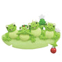 Frog Family on lily pad ornament 