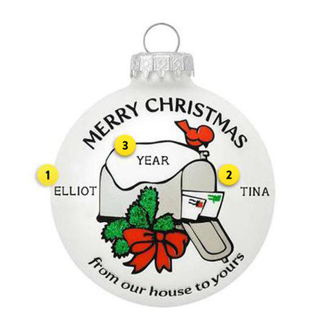 Personalized ornament from our house to yours