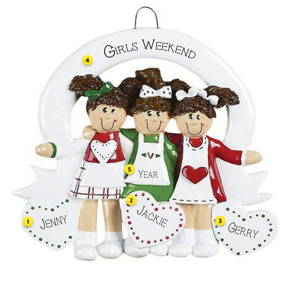 Three Girls Weekend ornament for your tree