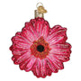 Gerbera Daisy Ornament Glass Old World Christmas in pinks