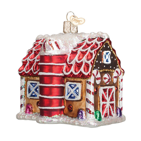 Gingerbread Barn Ornament for Christmas Tree