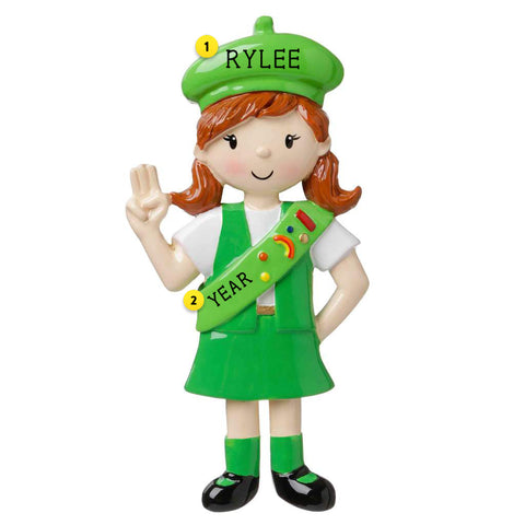 Girl Scout Christmas Ornament Personalized