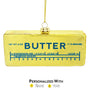 Glass Stick of Butter Christmas Tree Ornament