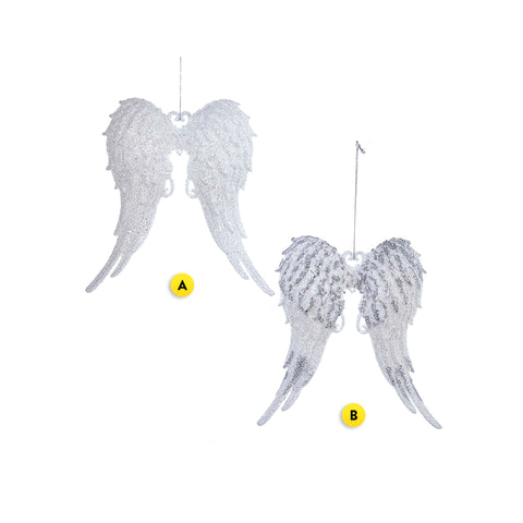 Assorted Angel Wing Christmas Ornaments 