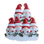 Personalized Gnome Family of 6 Ornament with Snowflake
