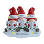 Gnome Family of Three Personalized Christmas Ornament-OR2221-3