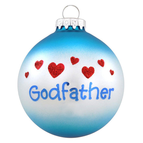 Godfather Glass Bulb Christmas Ornament