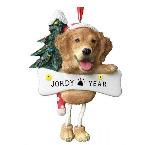 Golden Retriever Dog Ornament for Christmas Tree