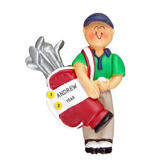 Golf Ornament - Male for Christmas Tree