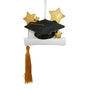 Graduation Cap and Diploma with Gold Tassel Ornament for Christmas Tree
