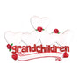 Grandchildren Ornament with 5 Hearts for Christmas Tree