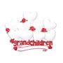 Grandchildren Ornament with 9 Hearts for Christmas Tree