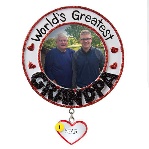 World's Greatest Grandpa Frame Ornament